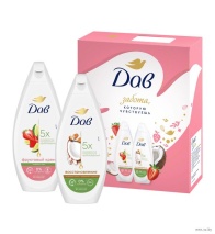 Подар.набор Дав 2025 "Фруктовое настроение"(г/душ Клубника 250 мл+г/душ Кокос 250 мл)